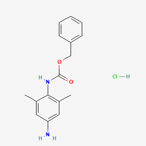 molecular formula C16H19ClN2O2 B13356028 Benzyl (4-amino-2,6-dimethylphenyl)carbamate hydrochloride 