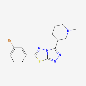 molecular formula C15H16BrN5S B13356032 6-(3-Bromophenyl)-3-(1-methyl-3-piperidinyl)[1,2,4]triazolo[3,4-b][1,3,4]thiadiazole 