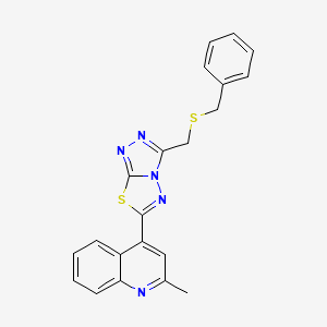 4-{3-[(Benzylsulfanyl)methyl][1,2,4]triazolo[3,4-b][1,3,4]thiadiazol-6-yl}-2-methylquinoline