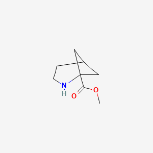 molecular formula C8H13NO2 B13356042 Methyl 2-azabicyclo[3.1.1]heptane-1-carboxylate 