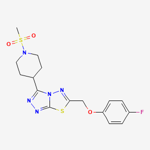 4-Fluorophenyl {3-[1-(methylsulfonyl)-4-piperidinyl][1,2,4]triazolo[3,4-b][1,3,4]thiadiazol-6-yl}methyl ether