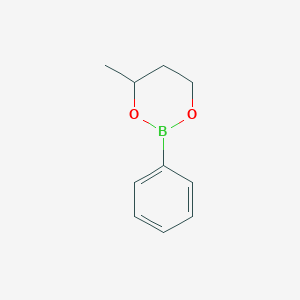 molecular formula C10H13BO2 B13356055 4-Methyl-2-phenyl-1,3,2-dioxaborinane CAS No. 6638-66-0