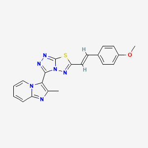 3-{6-[(E)-2-(4-methoxyphenyl)ethenyl][1,2,4]triazolo[3,4-b][1,3,4]thiadiazol-3-yl}-2-methylimidazo[1,2-a]pyridine