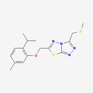 6-[(2-Isopropyl-5-methylphenoxy)methyl]-3-[(methylsulfanyl)methyl][1,2,4]triazolo[3,4-b][1,3,4]thiadiazole