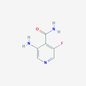 molecular formula C6H6FN3O B13356083 3-Amino-5-fluoroisonicotinamide 