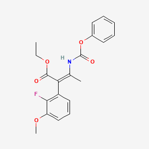 (Z)-Ethyl 2-(2-fluoro-3-methoxyphenyl)-3-((phenoxycarbonyl)amino)but-2-enoate