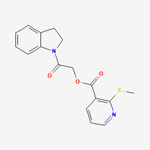 [2-(2,3-Dihydroindol-1-yl)-2-oxoethyl] 2-methylsulfanylpyridine-3-carboxylate