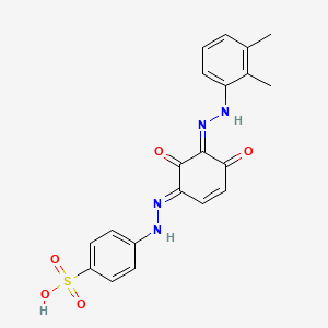 molecular formula C20H18N4O5S B13356148 4-((3-((2,3-Dimethylphenyl)diazenyl)-2,4-dihydroxyphenyl)diazenyl)benzenesulfonic acid 