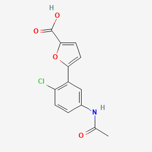 5-[5-(Acetylamino)-2-chlorophenyl]-2-furoic acid