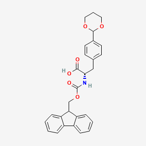 (S)-3-(4-(1,3-Dioxan-2-yl)phenyl)-2-((((9H-fluoren-9-yl)methoxy)carbonyl)amino)propanoic acid