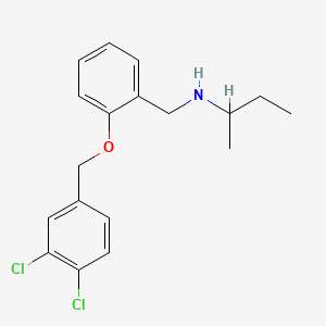 molecular formula C18H21Cl2NO B13356204 N-{2-[(3,4-dichlorobenzyl)oxy]benzyl}-2-butanamine 