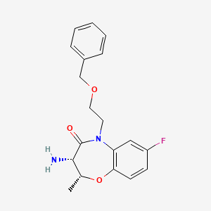 (2R,3S)-3-Amino-5-(2-(benzyloxy)ethyl)-7-fluoro-2-methyl-2,3-dihydrobenzo[b][1,4]oxazepin-4(5H)-one