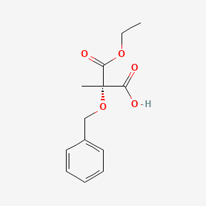 molecular formula C13H16O5 B13356207 (S)-2-(Benzyloxy)-3-ethoxy-2-methyl-3-oxopropanoic acid 