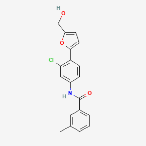 N-{3-chloro-4-[5-(hydroxymethyl)furan-2-yl]phenyl}-3-methylbenzamide