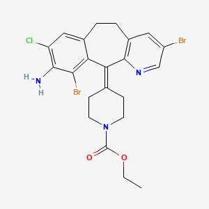 Ethyl 4-(9-amino-3,10-dibromo-8-chloro-5,6-dihydro-11H-benzo[5,6]cyclohepta[1,2-b]pyridin-11-ylidene)piperidine-1-carboxylate