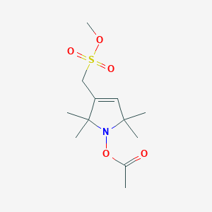 3-((Methoxysulfonyl)methyl)-2,2,5,5-tetramethyl-2,5-dihydro-1H-pyrrol-1-yl acetate