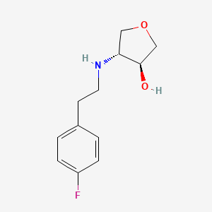 (3S,4R)-4-((4-Fluorophenethyl)amino)tetrahydrofuran-3-ol