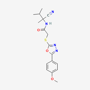 N-(1-cyano-1,2-dimethylpropyl)-2-{[5-(4-methoxyphenyl)-1,3,4-oxadiazol-2-yl]sulfanyl}acetamide