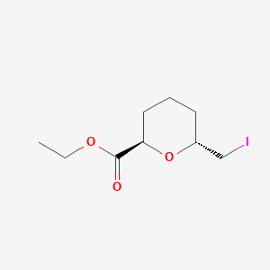 Rel-ethyl (2R,6R)-6-(iodomethyl)tetrahydro-2H-pyran-2-carboxylate