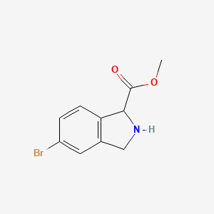 molecular formula C10H10BrNO2 B13356360 Methyl 5-bromoisoindoline-1-carboxylate 