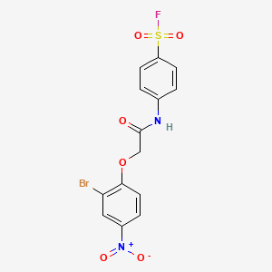 Benzenesulfonylfluoride, 4-[[2-(2-bromo-4-nitrophenoxy)acetyl]amino]-