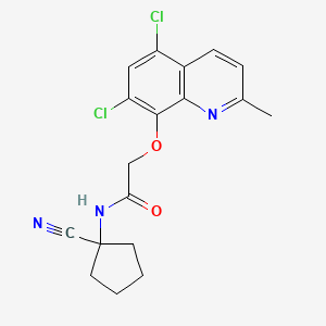 N-(1-Cyanocyclopentyl)-2-((5,7-dichloro-2-methylquinolin-8-yl)oxy)acetamide