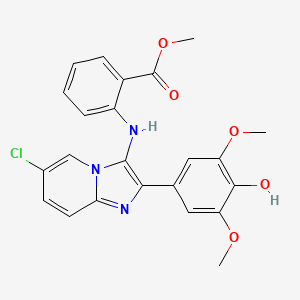 Methyl 2-{[6-chloro-2-(4-hydroxy-3,5-dimethoxyphenyl)imidazo[1,2-a]pyridin-3-yl]amino}benzoate