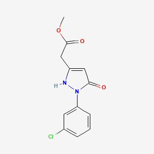 molecular formula C12H11ClN2O3 B1335641 1-(3-氯苯基)-5-羟基-1H-吡唑-3-基乙酸甲酯 CAS No. 1158589-04-8
