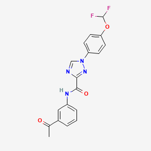 N-(3-acetylphenyl)-1-[4-(difluoromethoxy)phenyl]-1H-1,2,4-triazole-3-carboxamide