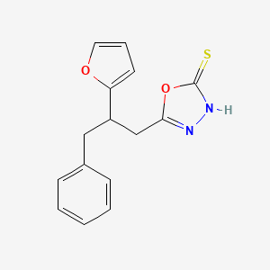 5-[2-(2-Furyl)-3-phenylpropyl]-1,3,4-oxadiazole-2-thiol