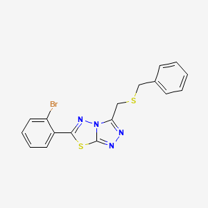 3-[(Benzylsulfanyl)methyl]-6-(2-bromophenyl)[1,2,4]triazolo[3,4-b][1,3,4]thiadiazole