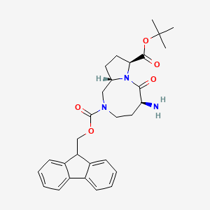 (5S,8S,10aS)-2-((9H-Fluoren-9-yl)methyl) 8-tert-butyl 5-amino-6-oxooctahydropyrrolo[1,2-a][1,4]diazocine-2,8(1H)-dicarboxylate