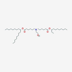 molecular formula C42H83NO5 B13356511 Heptadecan-9-yl 6-((2-hydroxyethyl)(6-oxo-6-(undecan-3-yloxy)hexyl)amino)hexanoate 