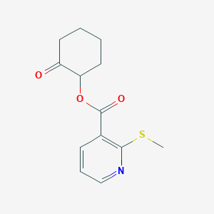 molecular formula C13H15NO3S B13356535 2-Oxocyclohexyl 2-(methylthio)nicotinate 