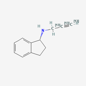 molecular formula C12H13N B13356558 Rasagiline-13C3 