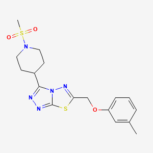 3-Methylphenyl {3-[1-(methylsulfonyl)-4-piperidinyl][1,2,4]triazolo[3,4-b][1,3,4]thiadiazol-6-yl}methyl ether