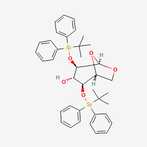 molecular formula C38H46O5Si2 B13356584 (1R,2S,3S,4R,5R)-2,4-Bis((tert-butyldiphenylsilyl)oxy)-6,8-dioxabicyclo[3.2.1]octan-3-ol 