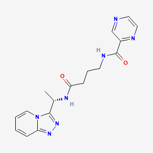 N-{4-oxo-4-[(1-[1,2,4]triazolo[4,3-a]pyridin-3-ylethyl)amino]butyl}-2-pyrazinecarboxamide