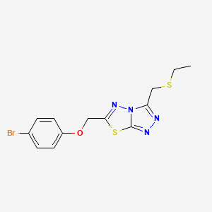 6-[(4-Bromophenoxy)methyl]-3-[(ethylsulfanyl)methyl][1,2,4]triazolo[3,4-b][1,3,4]thiadiazole