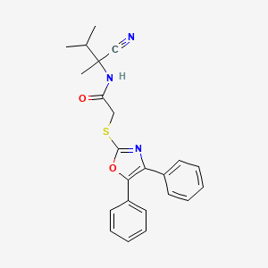 N-(2-Cyano-3-methylbutan-2-yl)-2-((4,5-diphenyloxazol-2-yl)thio)acetamide