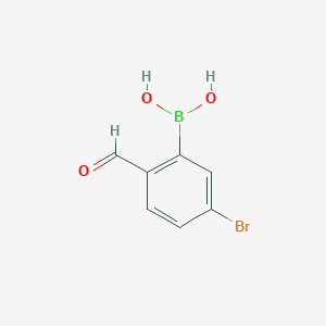 molecular formula C7H6BBrO3 B13356617 (5-Bromo-2-formylphenyl)boronic acid 