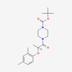 molecular formula C20H30N2O4 B13356650 Tert-butyl 4-[2-(2,4-dimethylphenoxy)propanoyl]-1-piperazinecarboxylate 