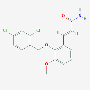 molecular formula C17H15Cl2NO3 B13356655 3-{2-[(2,4-Dichlorobenzyl)oxy]-3-methoxyphenyl}acrylamide 