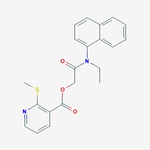 molecular formula C21H20N2O3S B13356660 2-(Ethyl(naphthalen-1-yl)amino)-2-oxoethyl 2-(methylthio)nicotinate 