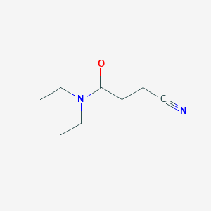 molecular formula C8H14N2O B13356679 3-cyano-N,N-diethylpropanamide 