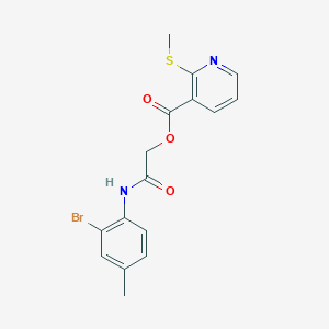 2-((2-Bromo-4-methylphenyl)amino)-2-oxoethyl 2-(methylthio)nicotinate