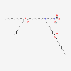 molecular formula C47H92N2O7 B13356736 Heptadecan-9-yl 8-((3-(hydroxy(methoxycarbonyl)amino)propyl)(8-(nonyloxy)-8-oxooctyl)amino)octanoate 