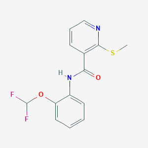 molecular formula C14H12F2N2O2S B13356765 N-(2-(Difluoromethoxy)phenyl)-2-(methylthio)nicotinamide 