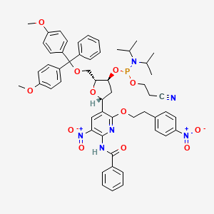 (2R,3S,5R)-5-(6-Benzamido-5-nitro-2-(4-nitrophenethoxy)pyridin-3-yl)-2-((bis(4-methoxyphenyl)(phenyl)methoxy)methyl)tetrahydrofuran-3-yl (2-cyanoethyl) diisopropylphosphoramidite