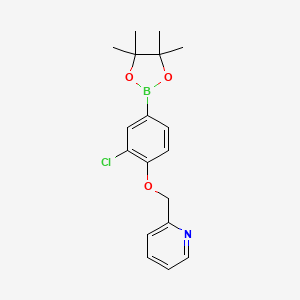 2-((2-Chloro-4-(4,4,5,5-tetramethyl-1,3,2-dioxaborolan-2-yl)phenoxy)methyl)pyridine